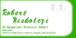 robert miskolczi business card