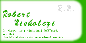 robert miskolczi business card